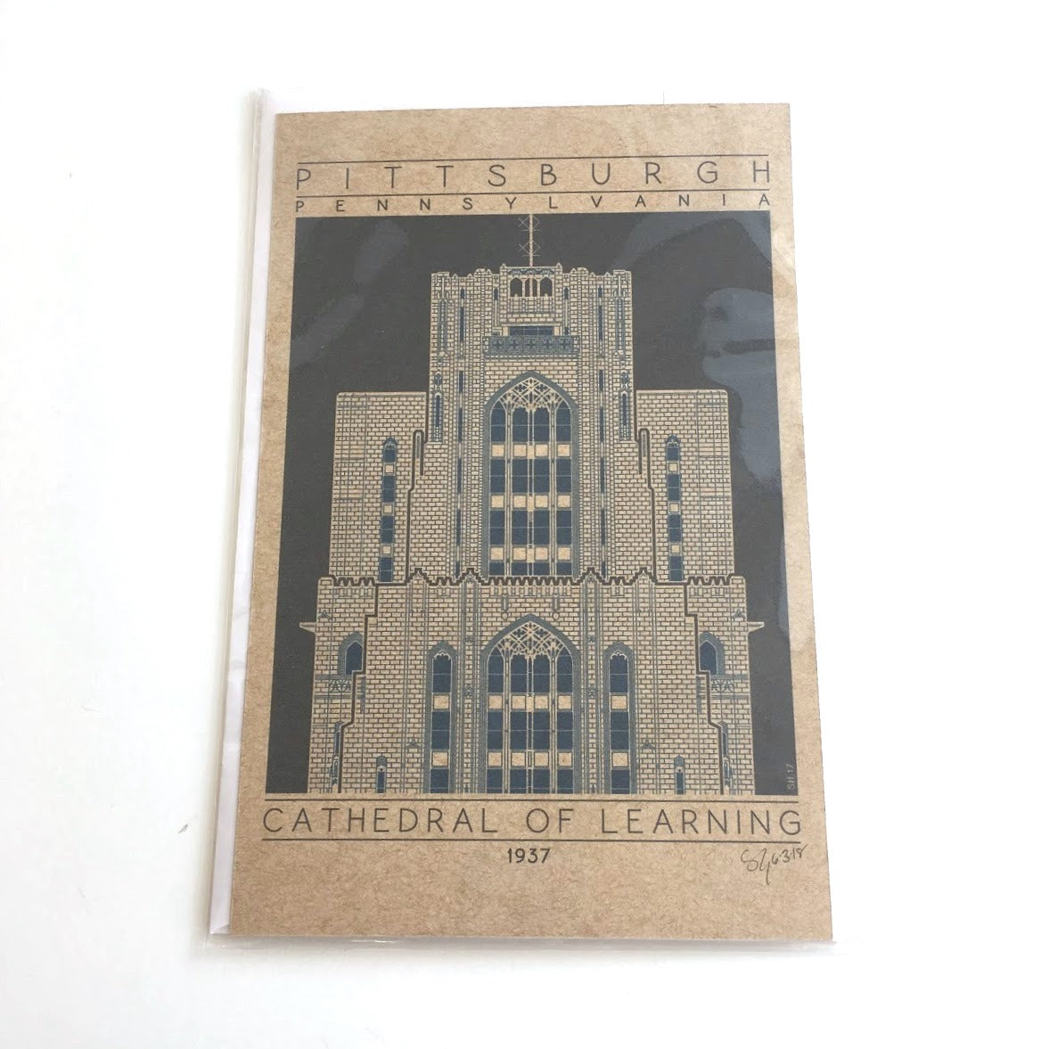 Cathedral of Learning Miniature Print