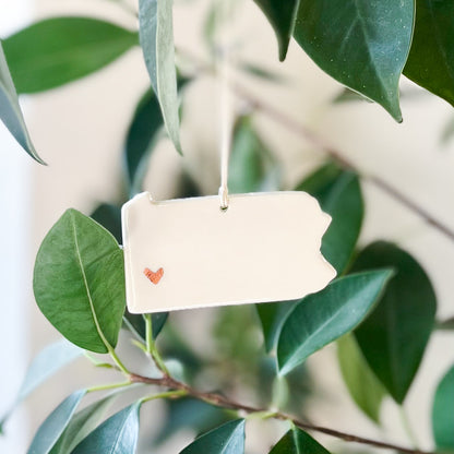 Ceramic Pennsylvania Heart Ornament