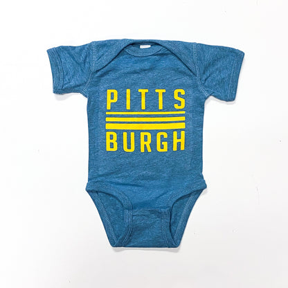 Rivers Stripe Onesie - Bermuda Blue