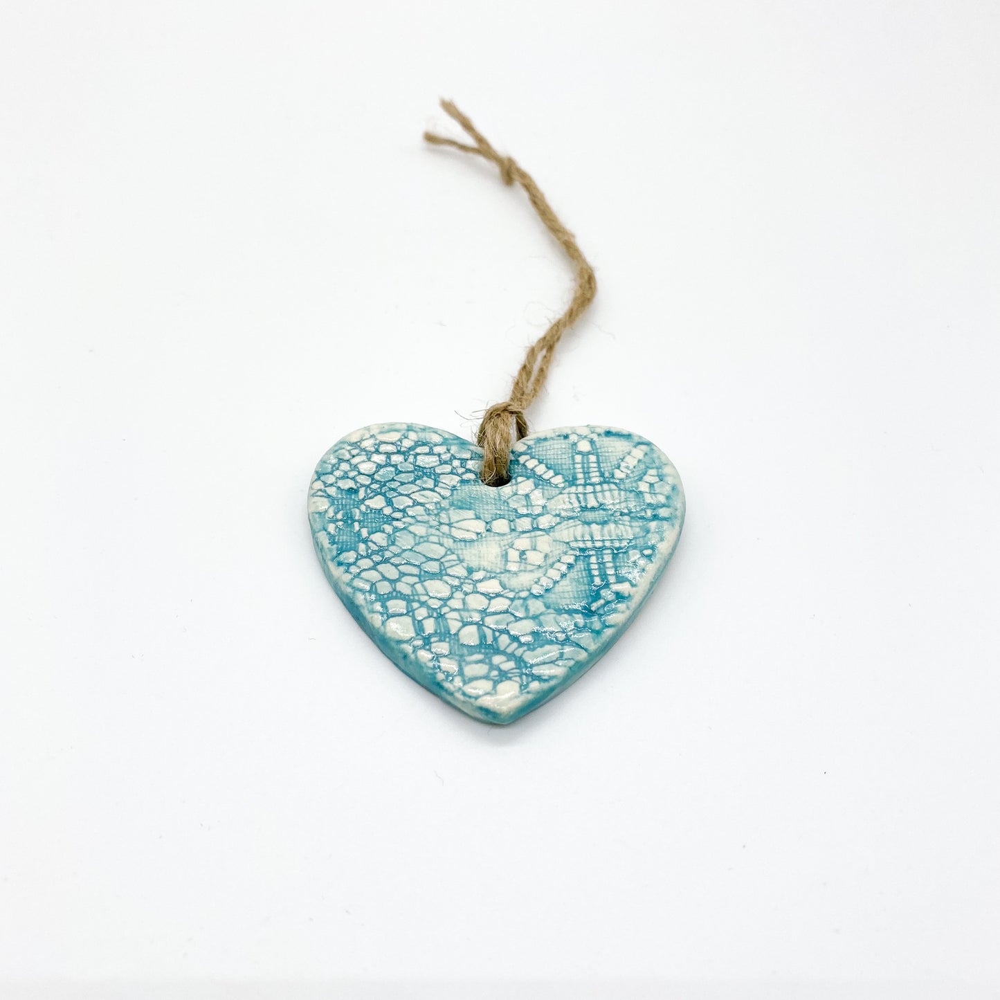 Turquoise Heart Ornament