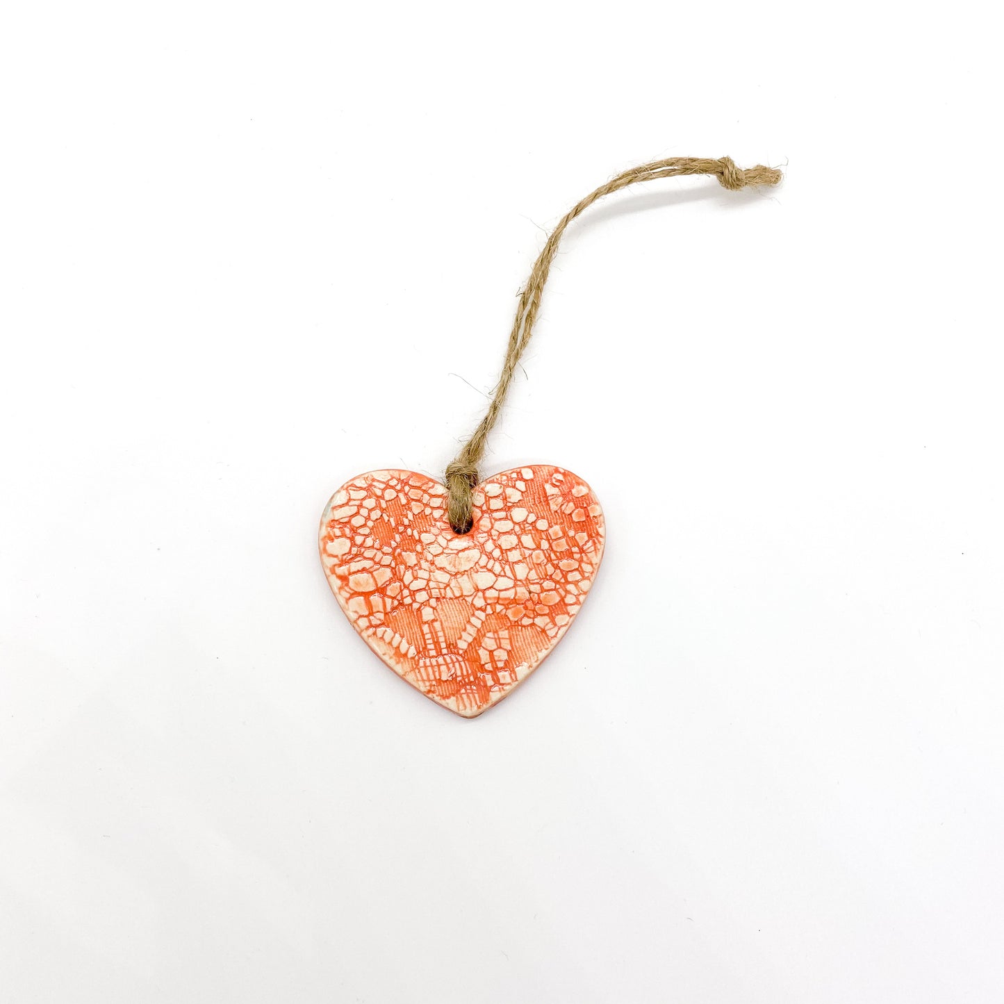 Coral Heart Ornament
