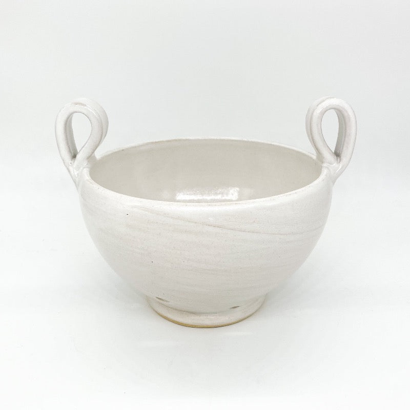 Berry Strainer - White Glaze