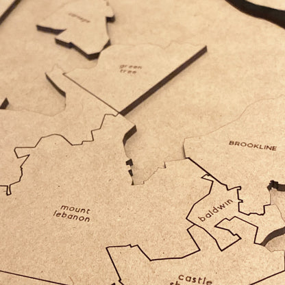 Pittsburgh Neighborhoods & Boroughs Puzzle