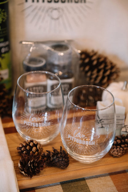 Logo Stemless Wine Glass