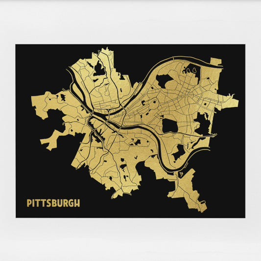 Pittsburgh Gold Foil Print