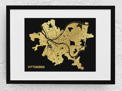 Pittsburgh Gold Foil Print