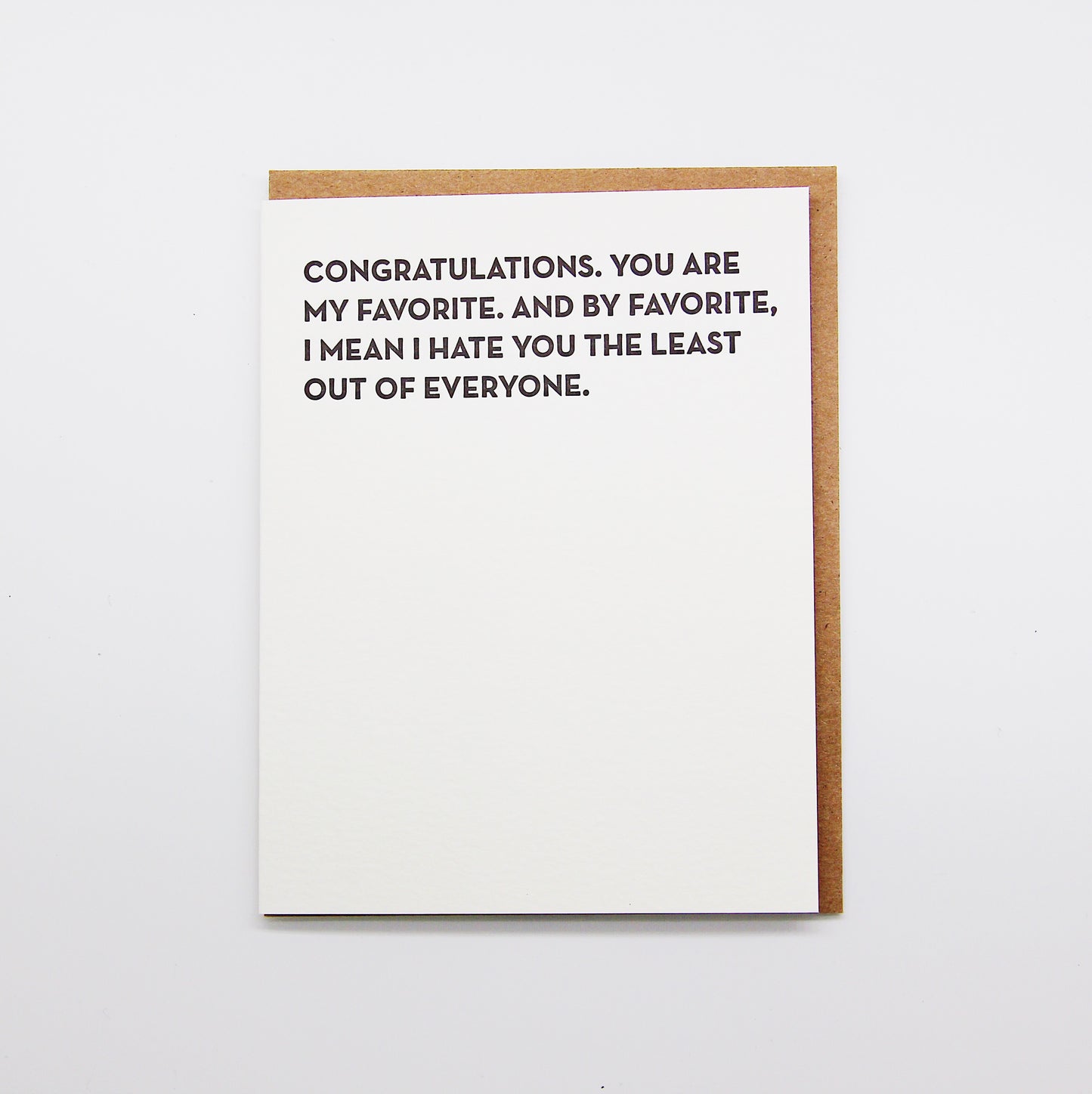 Congratulations. You Are My Favorite card.