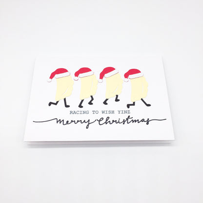 Racing To Wish You Christmas Card